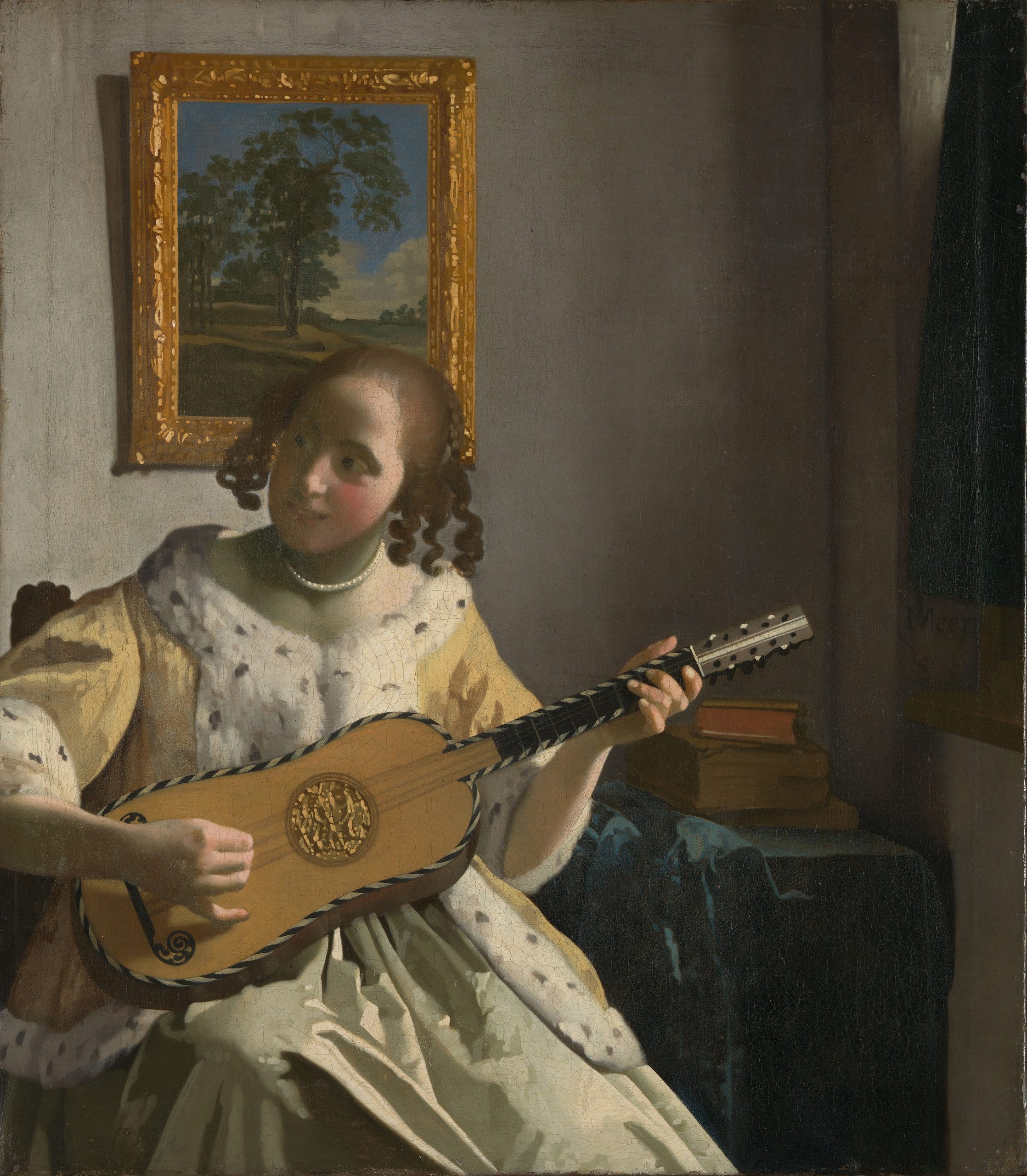 Young Woman Playing a Guitar